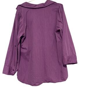 Lane Bryant  Purple White Striped Tunic Blouse Size 14/16